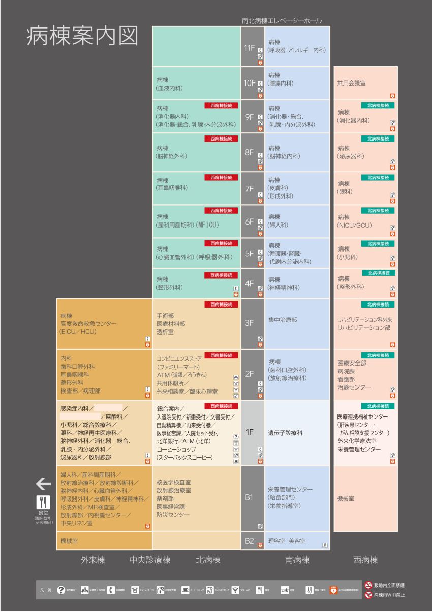 病棟配置図