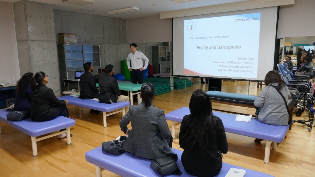 講義の様子③　（フレイル・サルコペニアについて　理学療法学科：井平准教授）