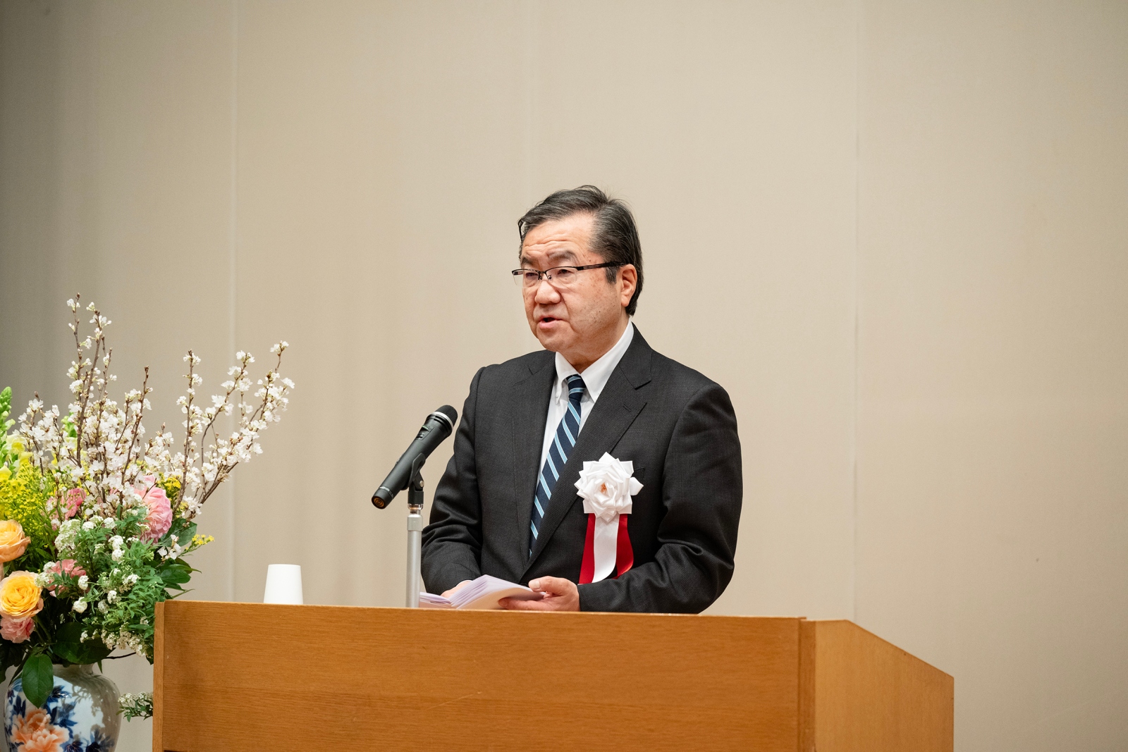 山下敏彦 理事長・学長による式辞