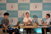 写真12.左から小山教授、岸上先生、片寄教授