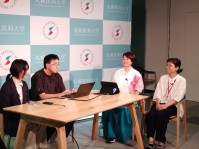 写真14.左から関谷主事、小倉主任技師、深瀧助教、糸井主査
