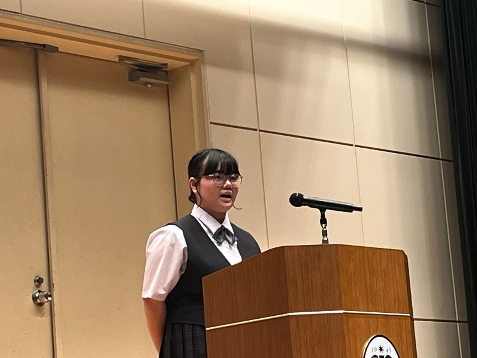 開会の挨拶・伏見中学校
