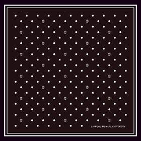 オリジナルデザイン スカーフ 黒地白ドット柄