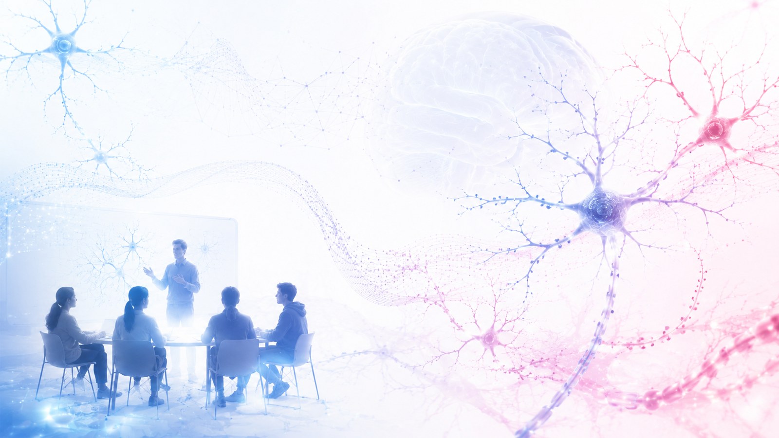 Abstract educational illustration related to neuroscience and physiology